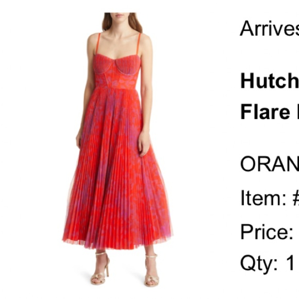 Hutch Amara Floral Bustier Flare Dress